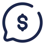 Chat Round Money SVG Icon